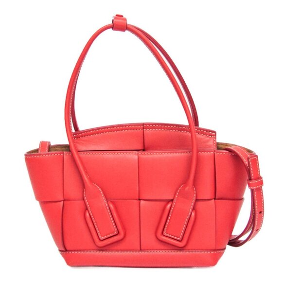 BOTTEGA VENETA Red Leather Shoulder Bag - Picture 1 of 14